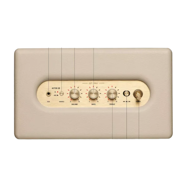 Marshall Acton III Bluetooth Speaker Cream - Image 4