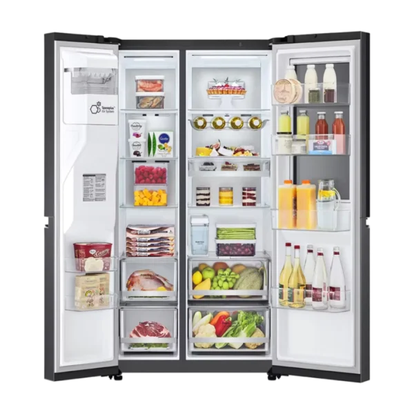 LG Side by Side Refrigerator Instaview Door-in-Door with Dispenser 674 Litres UVnano LINEARCooling ThinQ GR-X267CQES - Image 3