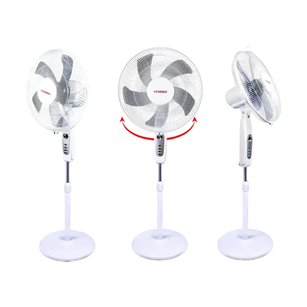 Stargold 16 Pedestal Fan Oscillating 60w Electric Stand Fan Sg-4041 White - Image 2