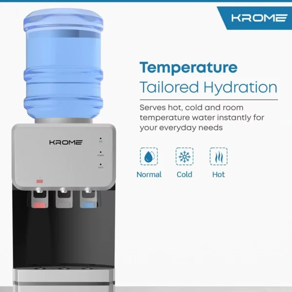 Krome Top Loading Water Dispenser KR-WDTL 3TB - Image 3