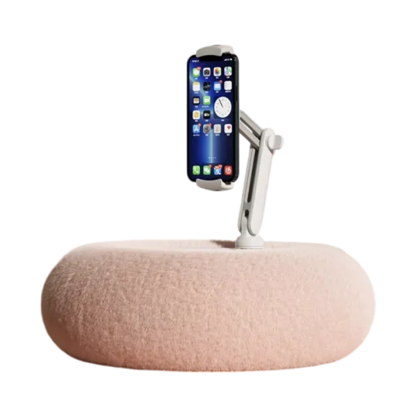 Soft Fabric Pillow Tablet Stand Height Adjustable Removable Washable Cell Phone iPad Holder for Watching Video On Bed Sofa Lap