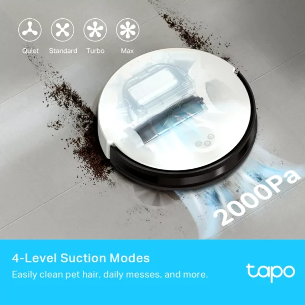 TPLink Robot Vacuum Cleaner & Auto-Empty Dock White Tapo RV10 Plus - Image 4