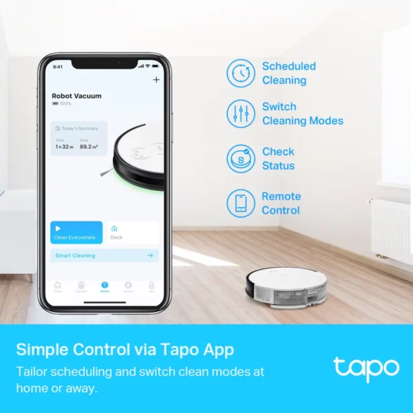 TPLink Robot Vacuum Cleaner & Auto-Empty Dock White Tapo RV10 Plus - Image 5