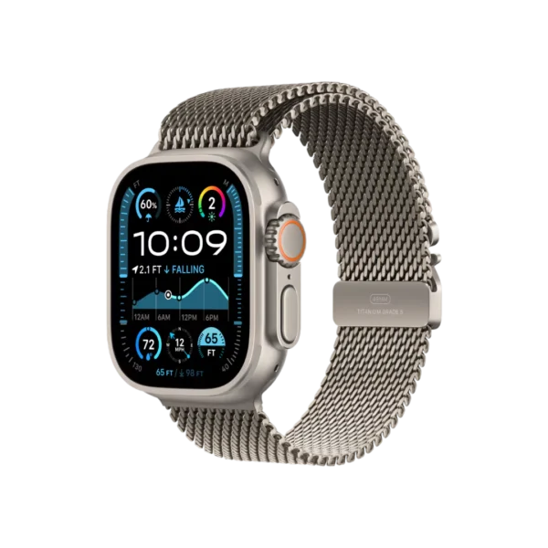 Apple Watch Ultra 2, 49MM Black Titanium Case With Titanium Milanese Loop - Image 4