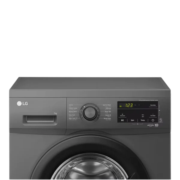 LG 2023 7kg Front Load Washing Machine, Black - Image 3