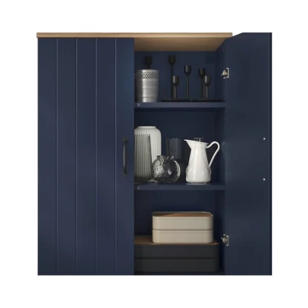 SKRUVBY-Cabinet with doors, black-blue, 70x90 cm - Image 5