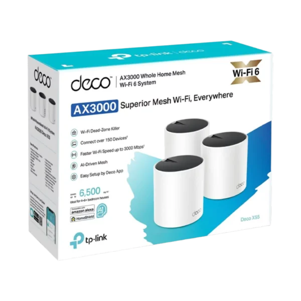 TP-Link Deco AX3000 WiFi 6 Mesh System(Deco X55) - (3-pack) - Image 3